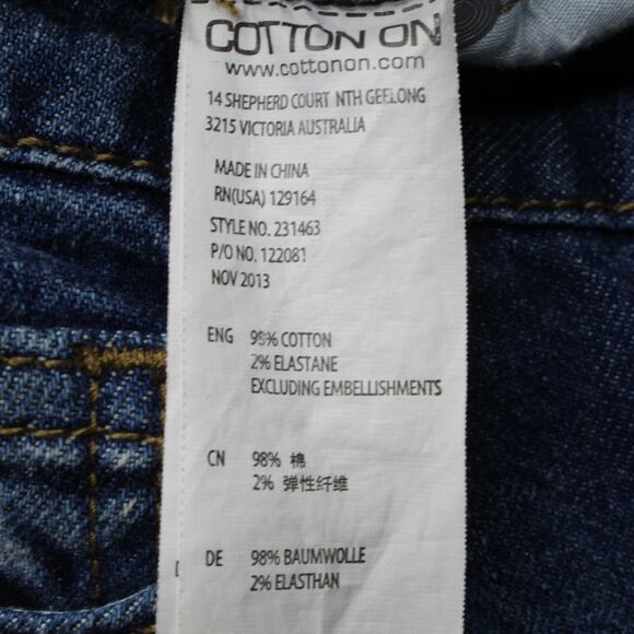 Cotton On Mid Rise Frayed Denim Shorts 4 - Picture 10 of 11